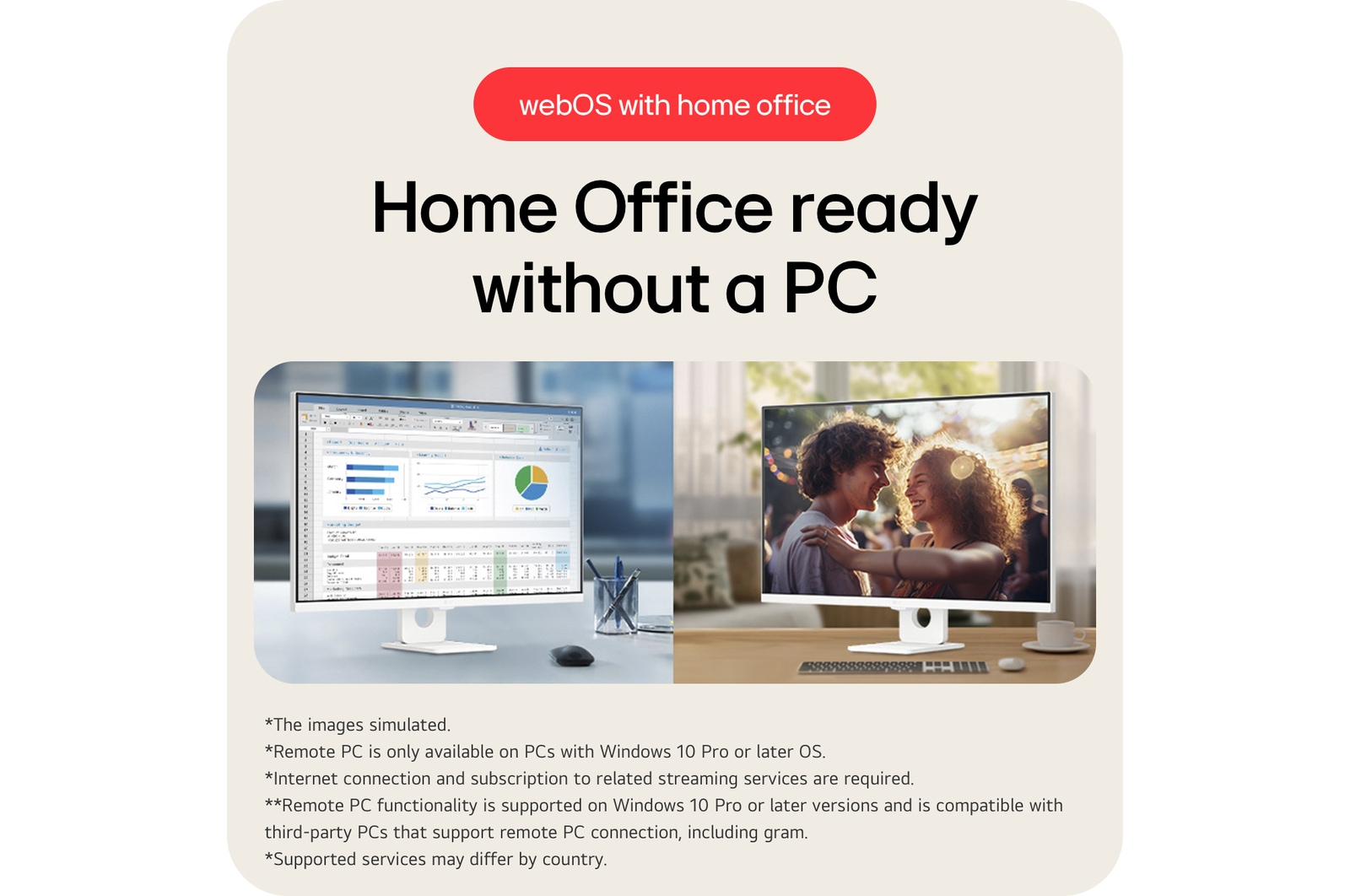LG Smart Monitor จอ 4K UHD IPS 31.5” พร้อม webOS, 32U731SA-W