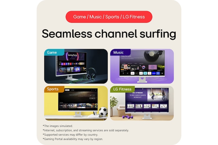 LG Smart Monitor จอ 4K UHD IPS 31.5” พร้อม webOS, 32U731SA-W