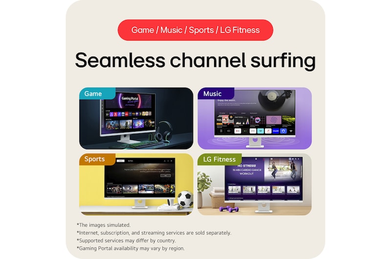 LG Smart Monitor จอ 4K UHD IPS 31.5” พร้อม webOS, 32U731SA-W