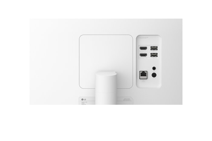 Straight-on close-up of rear input ports