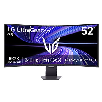 มุมมองด้านหน้าของ LG UltraGear evo G9| จอเกมมิ่ง 52” | The World’s Largest 5K2K 240Hz Gaming Monitor 52G930B-B