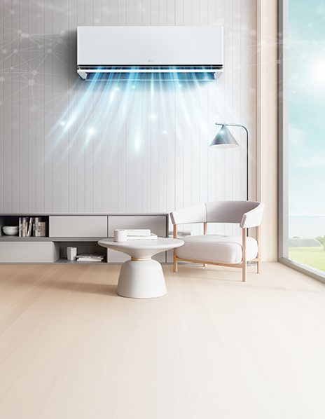 ประสิทธิภาพการกระจายลมของ LG DUALCOOL AI AIR 