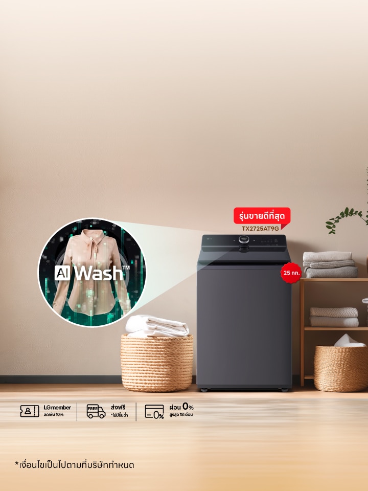 เครื่องซักผ้าฝาบน