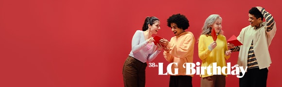 เตรียมฉลอง LG Birthday พร้อมรับโค้ดส่วนลด 500 บาท ส่วนลด LG Member 10%, ผ่อน 0% นานสูงสุด 18 เดือน และจัดส่งฟรีวันถัดไป