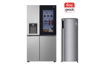 ตู้เย็น Instaview Door-in-Door รุ่น GC-X257SFZW และ ตู้แช่แข็ง รุ่น GN-304SLBT