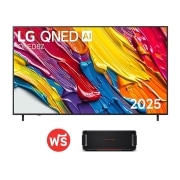มุมมองด้านหน้าของทีวี LG QNED8Z 55QNED8ZASA.ATM ฟรี ลำโพงพกพา GRAB