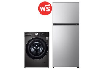 เครื่องซักผ้า 13 กก./ อบ 8 กก. รุ่น FV1413H2BA ฟรี ตู้เย็น 2 ประตู GC-B422MQBM