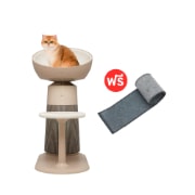 มุมมองด้านหน้าของ เครื่องฟอกอากาศ LG PuriCare AeroCat Tower รุ่น AS25GCBY0 ฟรี Pre-Filter Pet AS25GCBY0.PFPCA