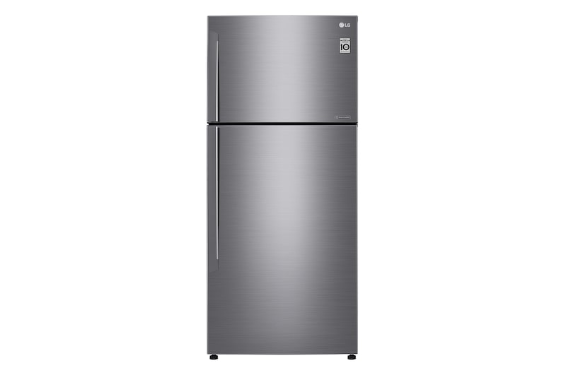 มุมมองด้านหน้าของ ตู้เย็น 2 ประตู รุ่น GN-C702HQCM สีเงิน ขนาด 18.1 คิว ระบบ Smart Inverter Compressor