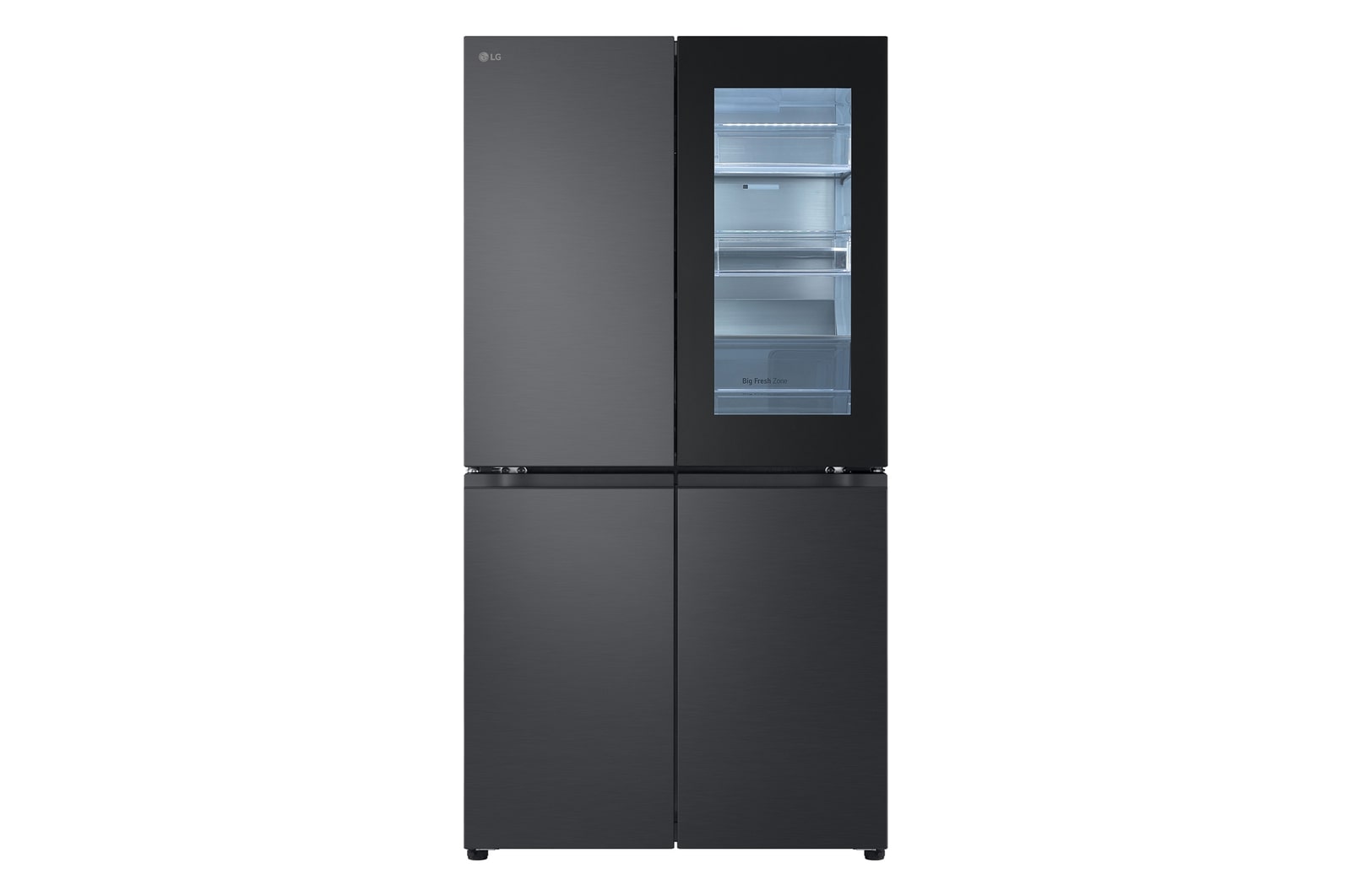 มุมมองด้านหน้าของ ตู้เย็น Multidoor 23.5 คิว Instaview GC-V24FFCHB รองรับ Smart Wi-Fi  GC-V24FFCHB