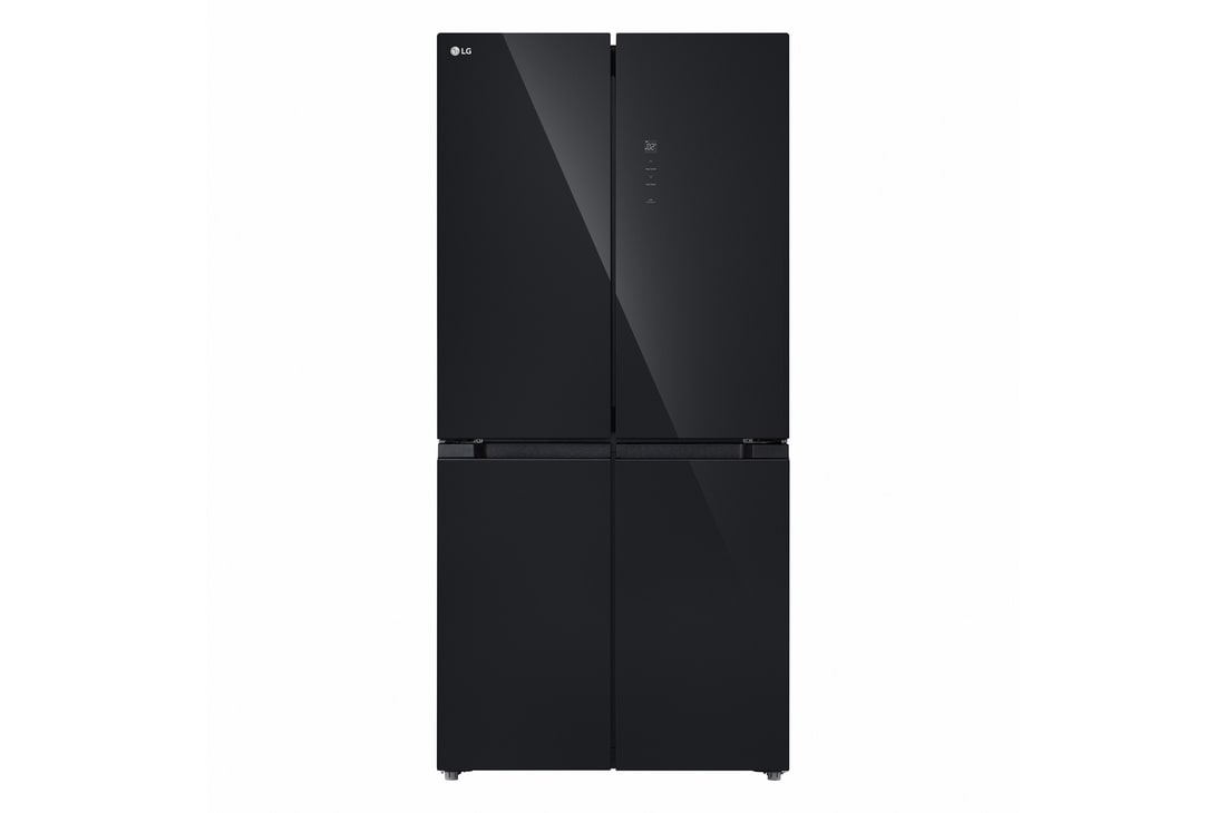 ตู้เย็น Multi-Door 16.7 คิว รุ่น GC-B47FMGAH สีดำ ประตูบานขวาบนมาพร้อมจุดแสดงข้อมูลเกี่ยวกับตู้เย็น