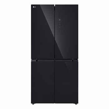 ตู้เย็น Multi-Door 16.7 คิว รุ่น GC-B47FMGAH สีดำ ประตูบานขวาบนมาพร้อมจุดแสดงข้อมูลเกี่ยวกับตู้เย็น