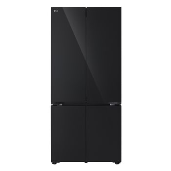 Front view of 619L Multi-door Refrigerator Black glass with LinearCooling™ and DoorCooling+™ - GV-B25FFGDB.ABMPLMT
