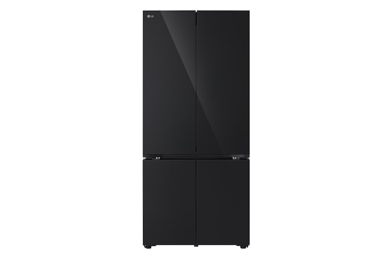 Front view of 619L Multi-door Refrigerator Black glass with LinearCooling™ and DoorCooling+™  - GV-B25FFGDB.ABMPLMT