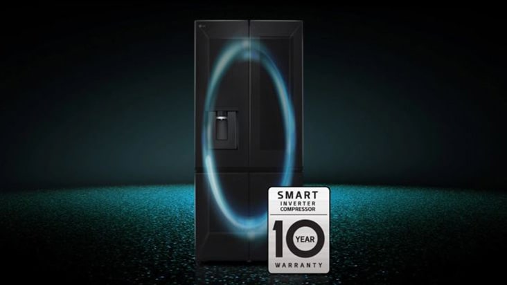 ตู้เย็น LG Instaview มาพร้อมการรับประกันคอมเพรสเซอร์อินเวอร์เตอร์อัจฉริยะ 10 ปี ซึ่งควบคุมความเย็นในตู้เย็น