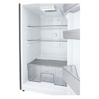 LG GCFB262PLBM Top Freezer refrigerator, front view with doors open