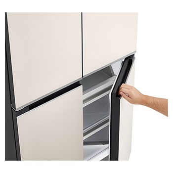 lg multi door refrigerator handle detail view