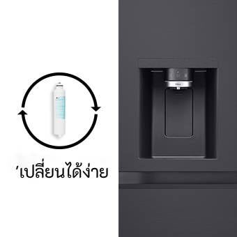'การ์ดแยกสองแผ่นพร้อมตัวกรองน้ำที่เปลี่ยนได้ และช่องจ่ายน้ำที่ใหญ่ขึ้น