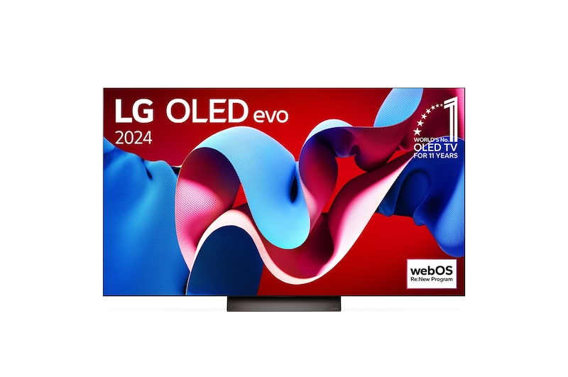 มุมมองด้านหน้า LG OLED evo TV, OLED C4