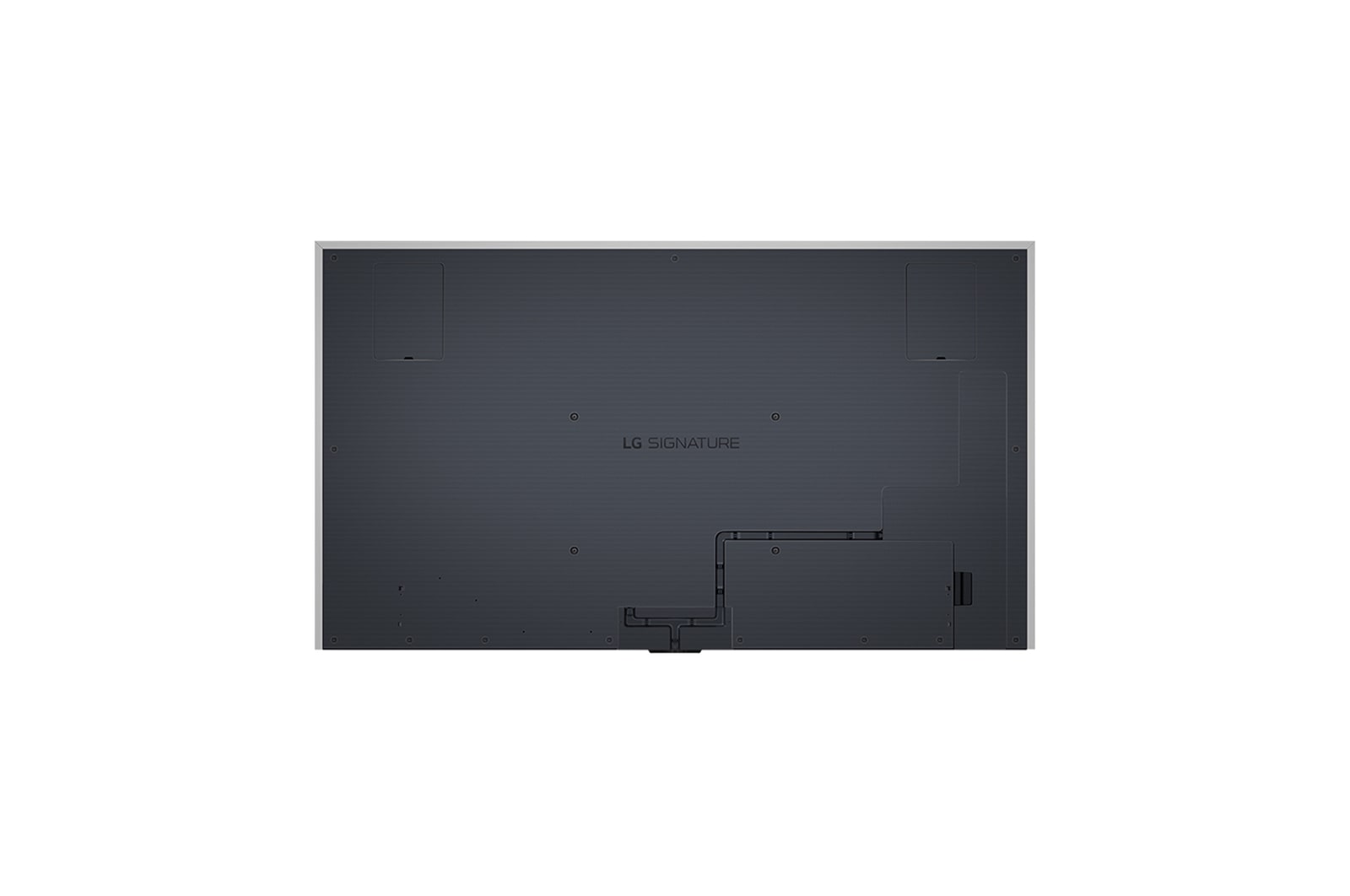 Rear view of LG OLED TV, OLED M4 SINGATURE on a stand