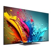 มุมมองด้านข้างหันไปทางขวาเล็กน้อยของ LG QNED TV, QNED86