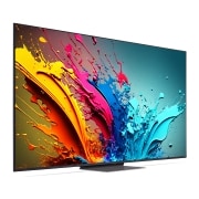 มุมมองด้านข้างหันไปทางขวาเล็กน้อยของ LG QNED TV, QNED86