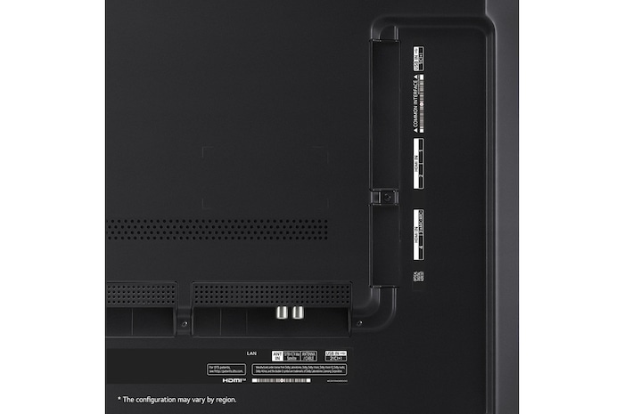 มุมมองด้านหลังของทีวี LG QNED, QNED90