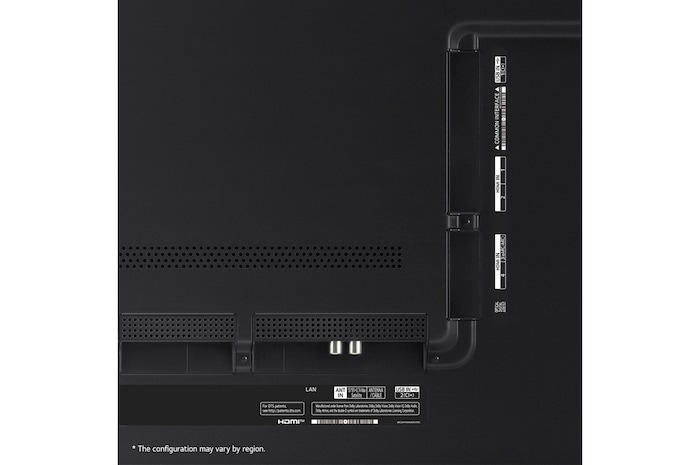มุมมองด้านหลังของทีวี LG QNED, QNED90