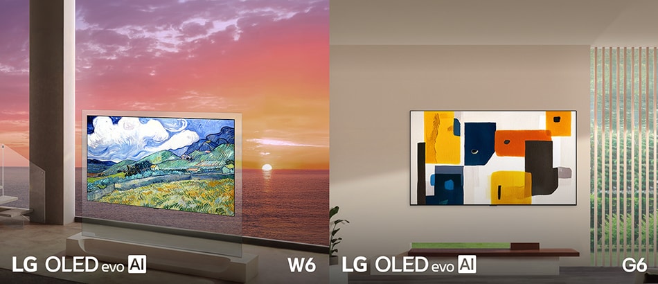 ไลน์อัป LG ART TV ได้แก่ LG OLED evo AI W6 Wallpaper TV และ LG OLED evo AI G6 ซึ่งนำเสนอ Wallpaper Design และ Flush-fit Gallery Design เปลี่ยนหน้าจอทีวีให้กลายเป็นงานศิลปะระดับแกลเลอรี