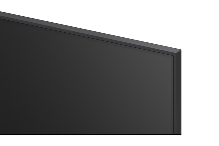 LG Mini RGB evo AI MRGB85 with Ultimate Gameplay shows a vibrant, high-speed racing scene with a blurred comparison inset highlighting Motion Booster 288, while supporting 144Hz, VRR, AMD FreeSync, ALLM, HGiG, and GeForce NOW.