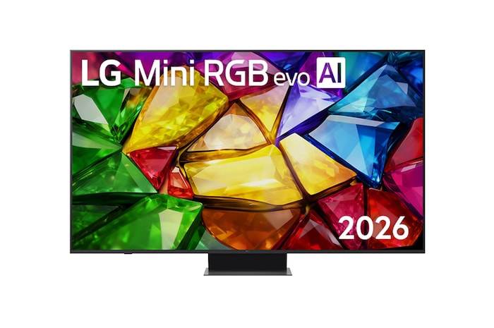 ด้านหน้าของ LG Mini RGB evo AI MRGB85 ซึ่งวางจำหน่ายในปี 2026 <55mrgb86bsa.atm>
