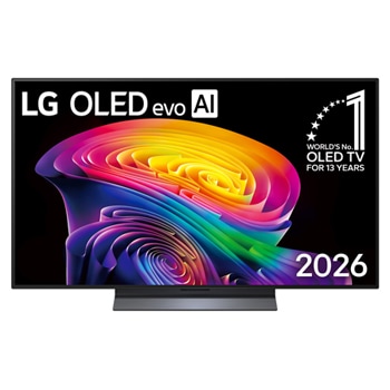 มุมมองด้านหน้าของ ทีวี 48" LG OLED evo C6 4K Smart TV 2026 รุ่น OLED48C6PSA OLED48C6PSA