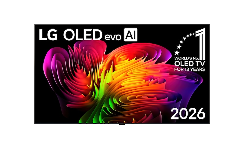 มุมมองด้านหน้าของ ทีวี 77" LG OLED evo AI W6 Wallpaper 4K Smart TV 2026 รุ่น OLED77W6PSA OLED77W6PSA