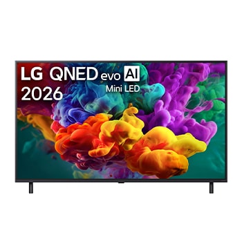 มุมมองด้านหน้าของ ทีวี 55" LG QNED evo AI Mini LED QNED86 4K Smart TV 2026 รุ่น 55QNED86BSA 55QNED86BSA