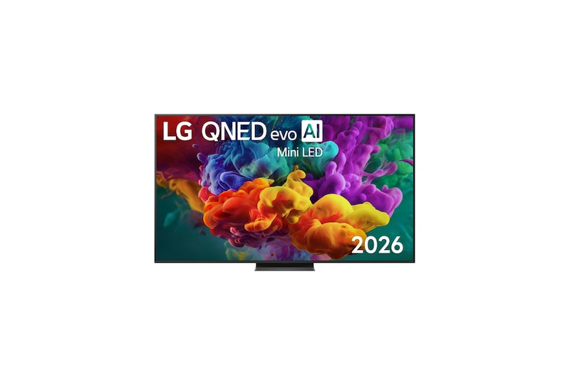 มุมมองด้านหน้าของ ทีวี 75" LG QNED evo AI Mini LED QNED86 4K Smart TV 2026 รุ่น 75QNED86BSA 75QNED86BSA
