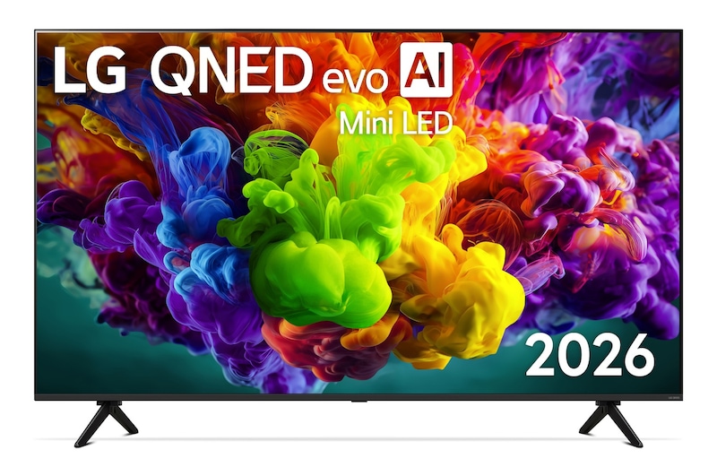 มุมมองด้านหน้าของ ทีวี 65" LG QNED evo AI Mini LED QNED90 4K Smart TV 2026 รุ่น 65QNED90BSA 65QNED90BSA