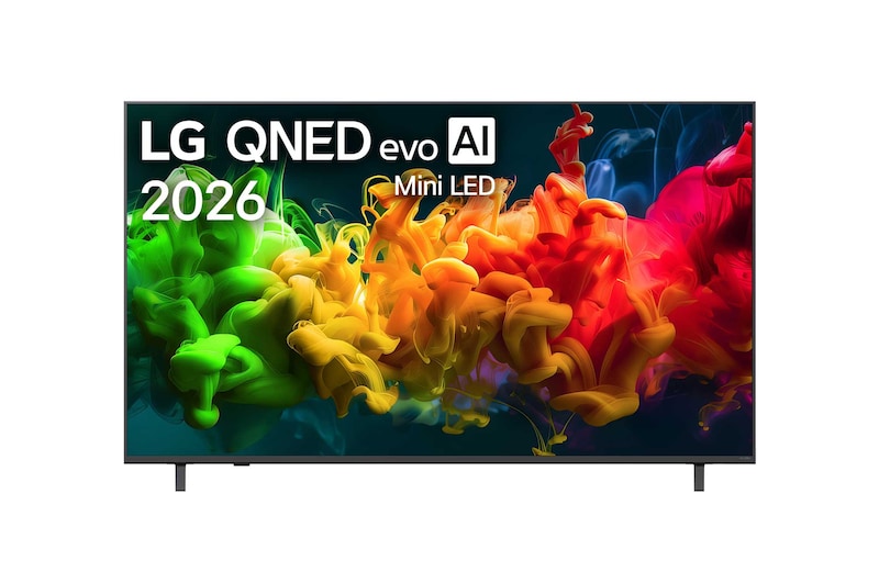 มุมมองด้านหน้าของ ทีวี 65" LG QNED evo AI Mini LED QNED80 4K Smart TV 2026 รุ่น 65QNED80BSA 65QNED80BSA