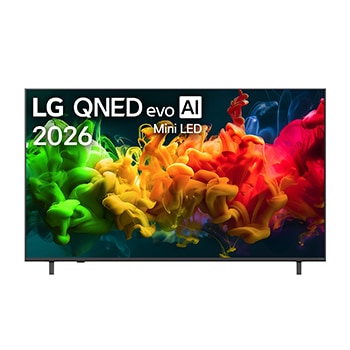 มุมมองด้านหน้าของ ทีวี 65" LG QNED evo AI Mini LED QNED80 4K Smart TV 2026 รุ่น 65QNED80BSA 65QNED80BSA