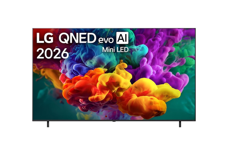 มุมมองด้านหน้าของ ทีวี 85" LG QNED AI Mini LED QNED70 4K Smart TV 2026 รุ่น 85QNED70BSA 85QNED70BSA