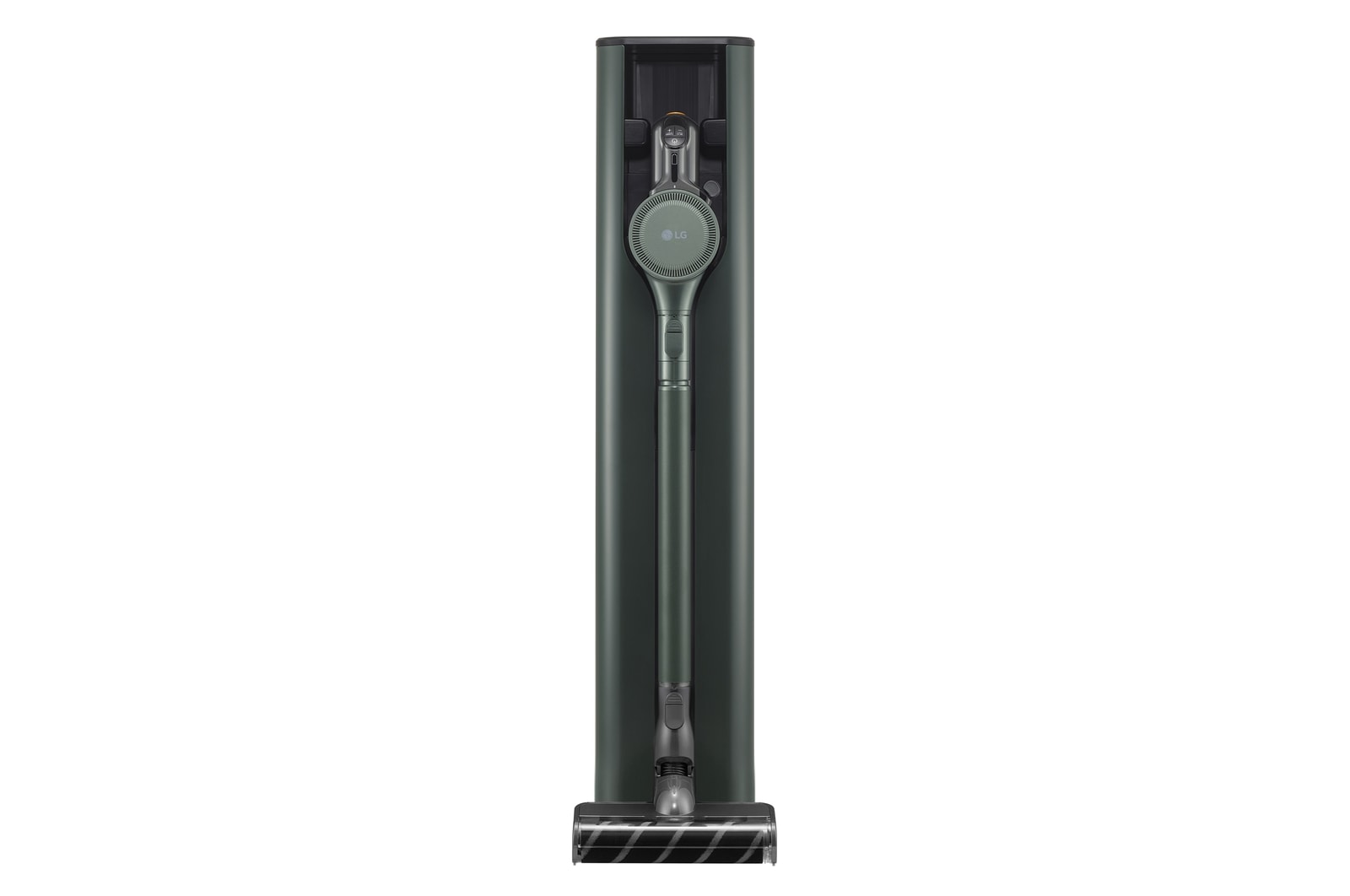 มุมมองด้านหน้าของ เครื่องดูดฝุ่น LG CordZero™ รุ่น A9T-CORE แบบด้ามจับ All-in-One Tower