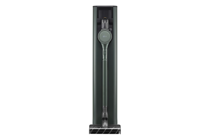 มุมมองด้านหน้าของเครื่องดูดฝุ่นไร้สาย LG CordZero รุ่น A9T-CORE แบบด้ามจับ All-in-One Tower