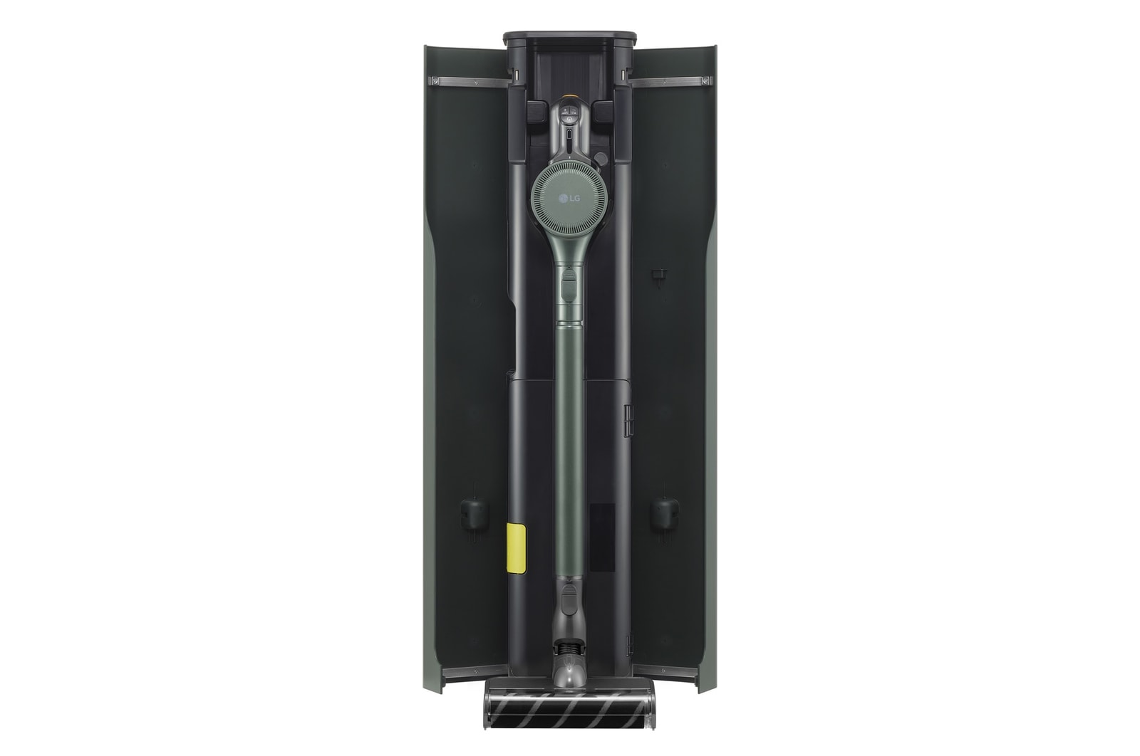 Front view with stand door open