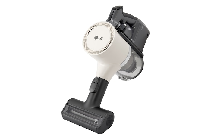 มุมมองด้านขวาของ LG CordZero A9T-ULTRA ขณะติดตั้งอุปกรณ์เสริม PetNozzle