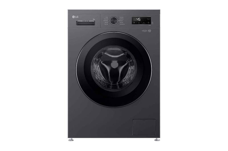 มุมมองด้านหน้าของ เครื่องซักผ้า 8 กก รุ่น FB1208S5M สีดำ ระบบ Inverter Direct Drive FB1208S5M