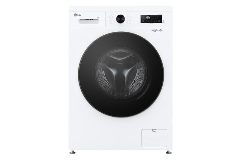 มุมมองด้านหน้าของ เครื่องซักผ้า 8 กก รุ่น FB1208S5W ระบบ Inverter Direct Drive FB1208S5W