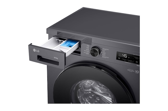 ช่องใส่ผงซักฟอกด้านขวา - มุมมองเปิด