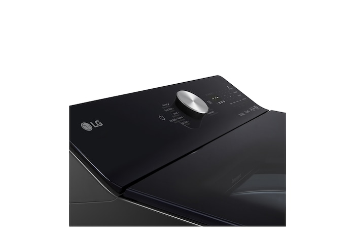 Beige blouse with digital overlay on LG washer, representing AI Wash fabric detection.