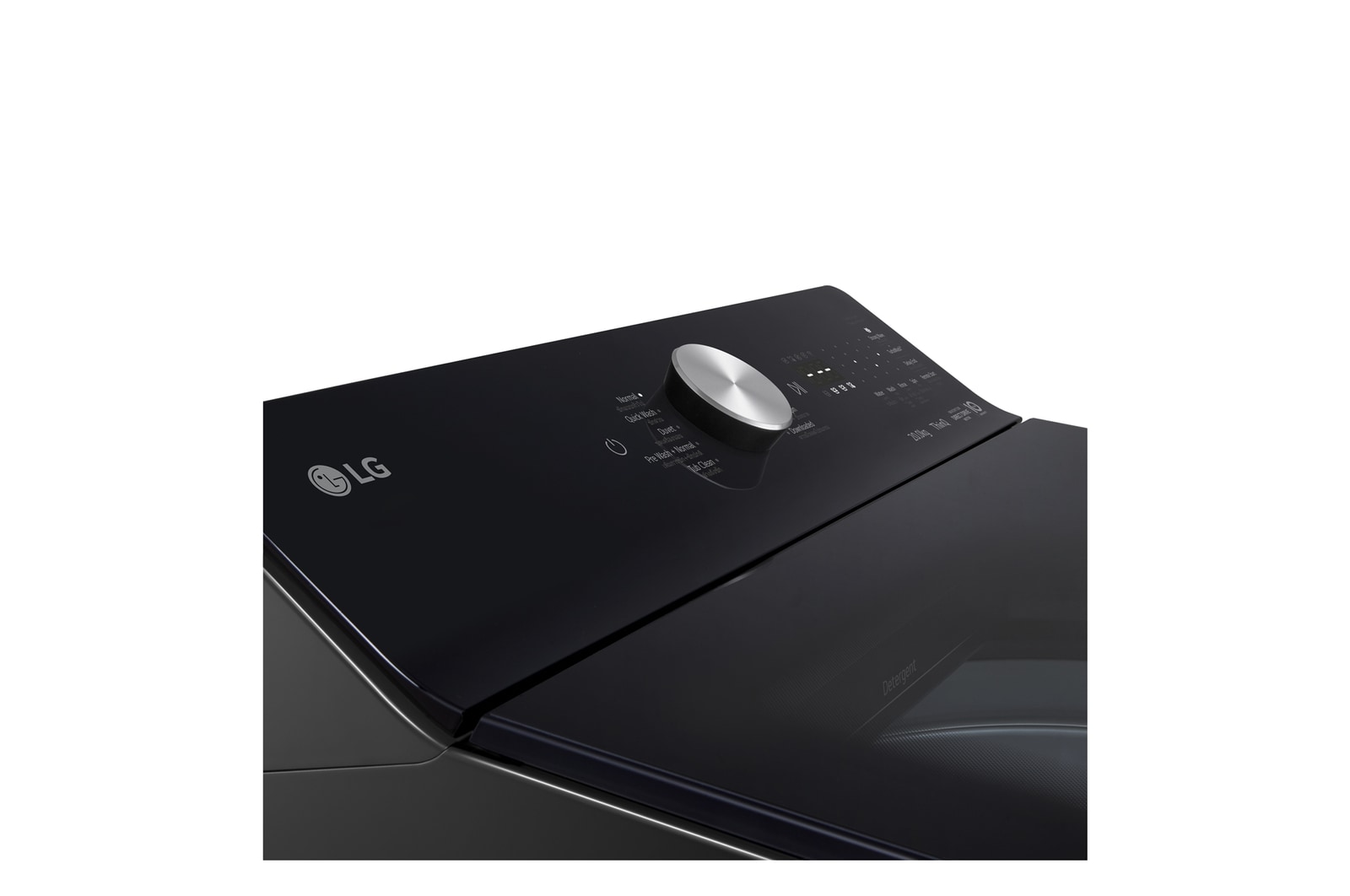 Beige blouse with digital overlay on LG washer, representing AI Wash fabric detection.