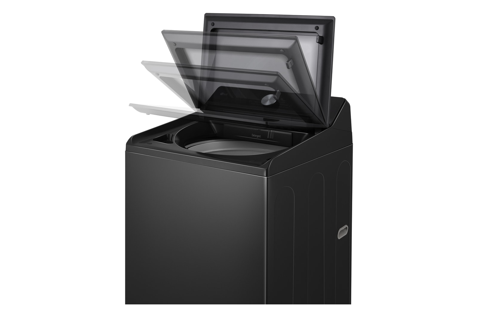 left perspective view of an open door