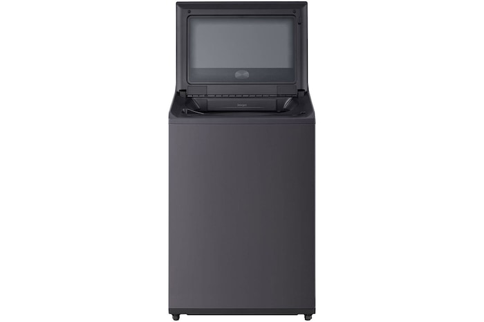 Front open view of top loading washing machine